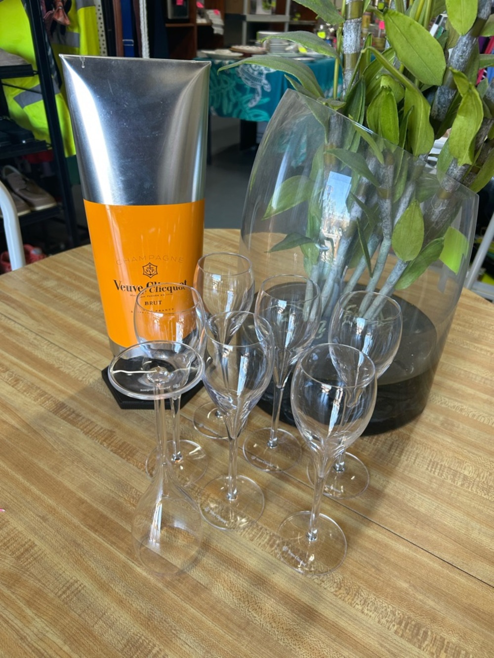 Orange Champagne Gift Cooler with Glasses